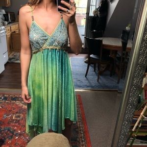 NWOT bohemian boho hippy fairy green dress